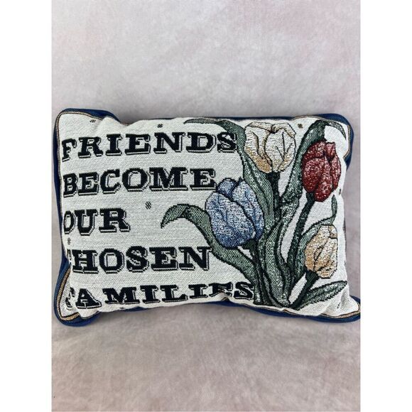 Vintage Embroidered Flower Pillow - Picture 2 of 4